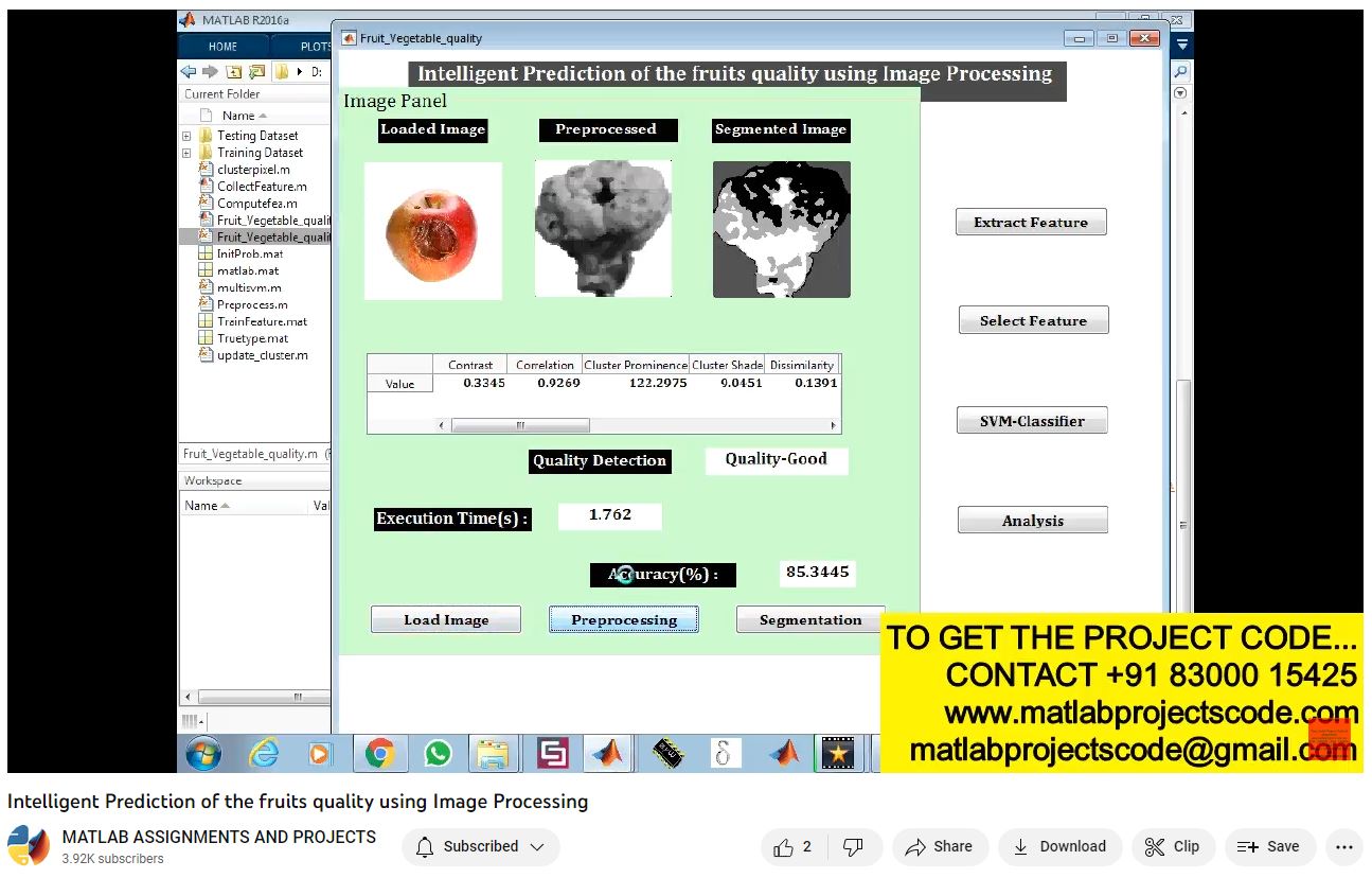 Intelligent Prediction Of The Fruits Quality Using Image Processing project thumbnail image