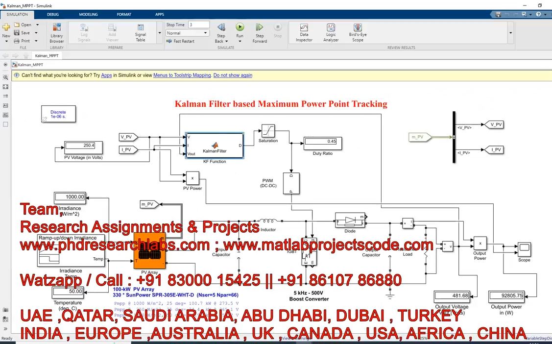 Kalman Filter Based Maximum Power Point Tracking _ Kalman Filter _ Mppt _ Pv _ Simulink _ Kalman Mppt project thumbnail image