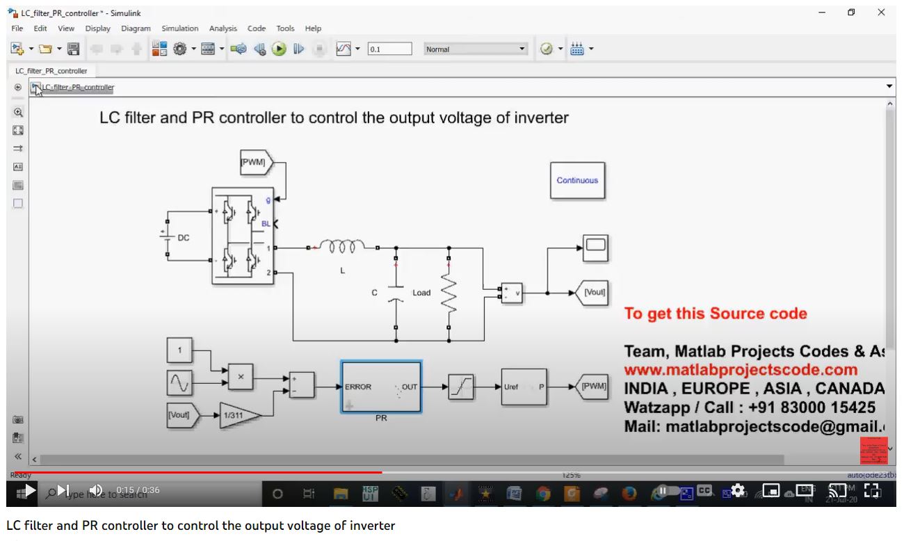 Lc Filter And Pr Controller To Control The Output Voltage Of Inverter project thumbnail image