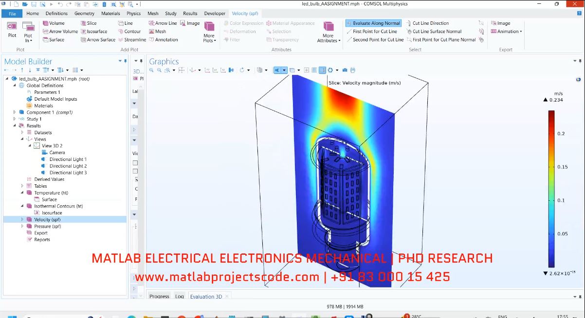 Led Bulb Thermal Model In Comsol Simulation project thumbnail image