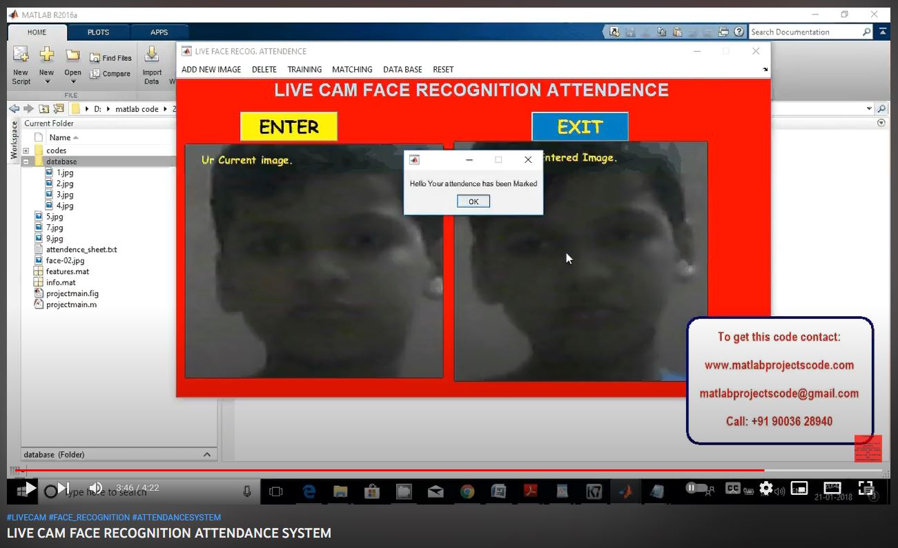 LIVE CAM FACE RECOGNITION ATTENDANCE SYSTEM project thumbnail image