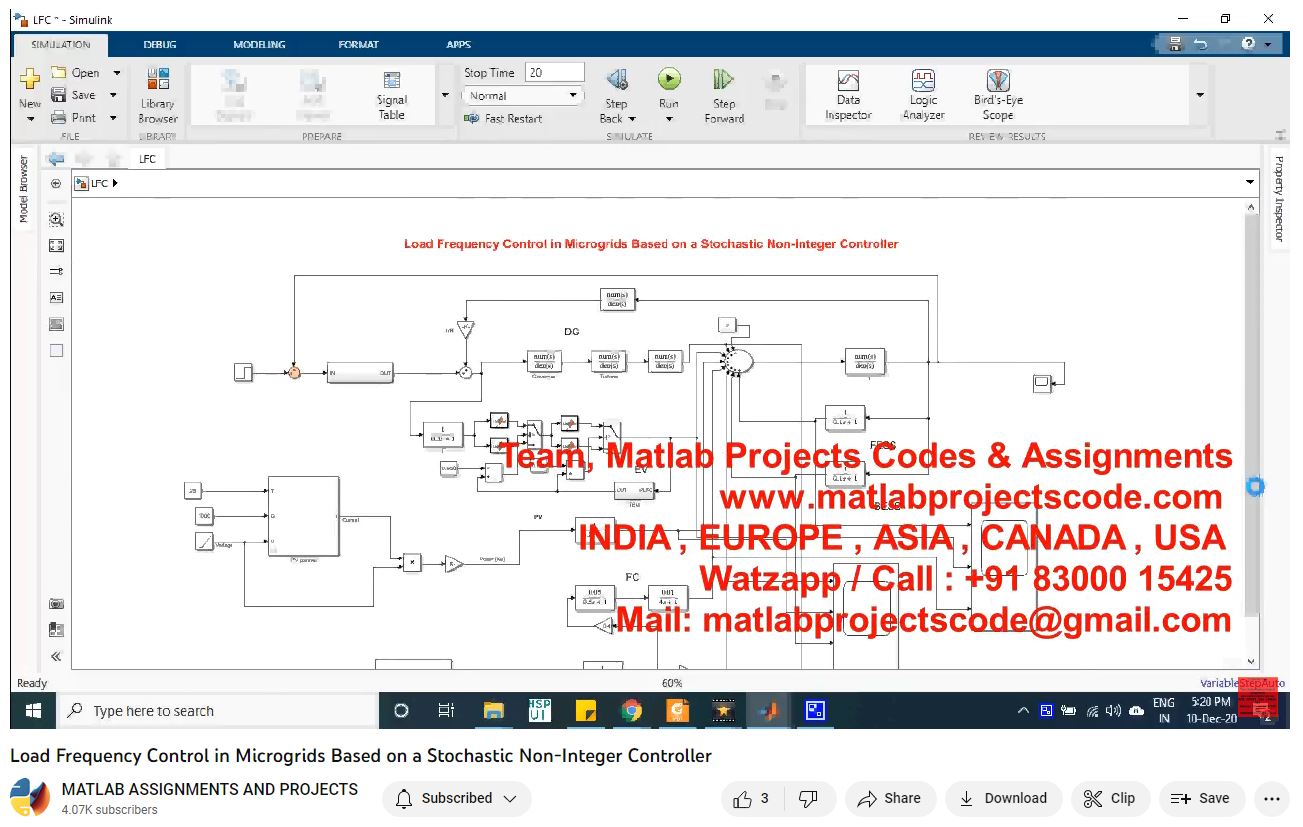 Load Frequency Control In Microgrids Based On A Stochastic Non-Integer Controller-Matlab Simulink-Electrical Assignments-Projects-Phd Research project simulation thumbnail for Renewable Energy Engineering