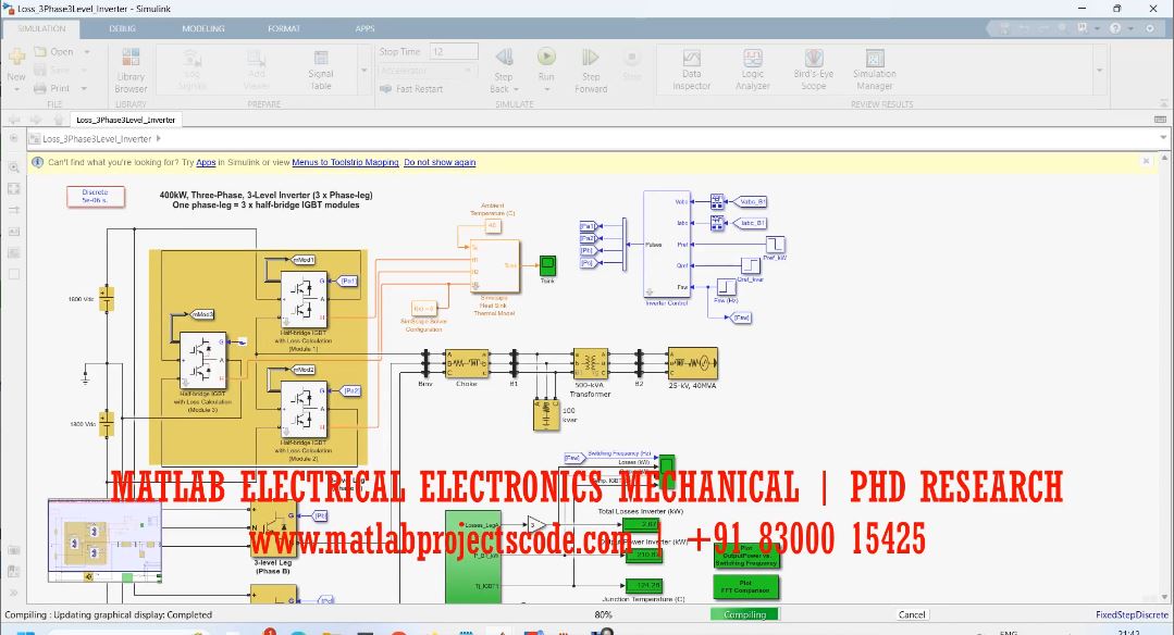 Loss Calculation Anpc Three-Level Inverter Loss Computing Simulink Models - Matlab Electrical Simulation - Phd Research project thumbnail image