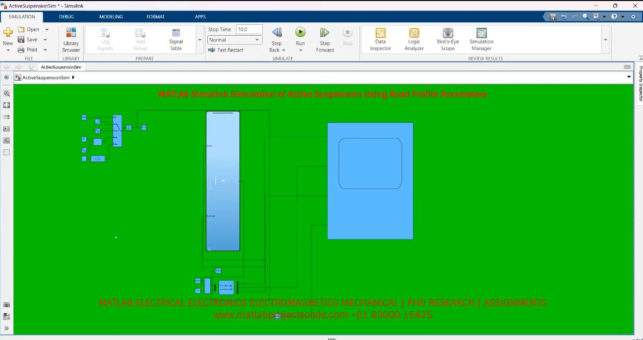 Matlab Simulink Simulation Of Active Suspension Using Road Profile Parameters project thumbnail image