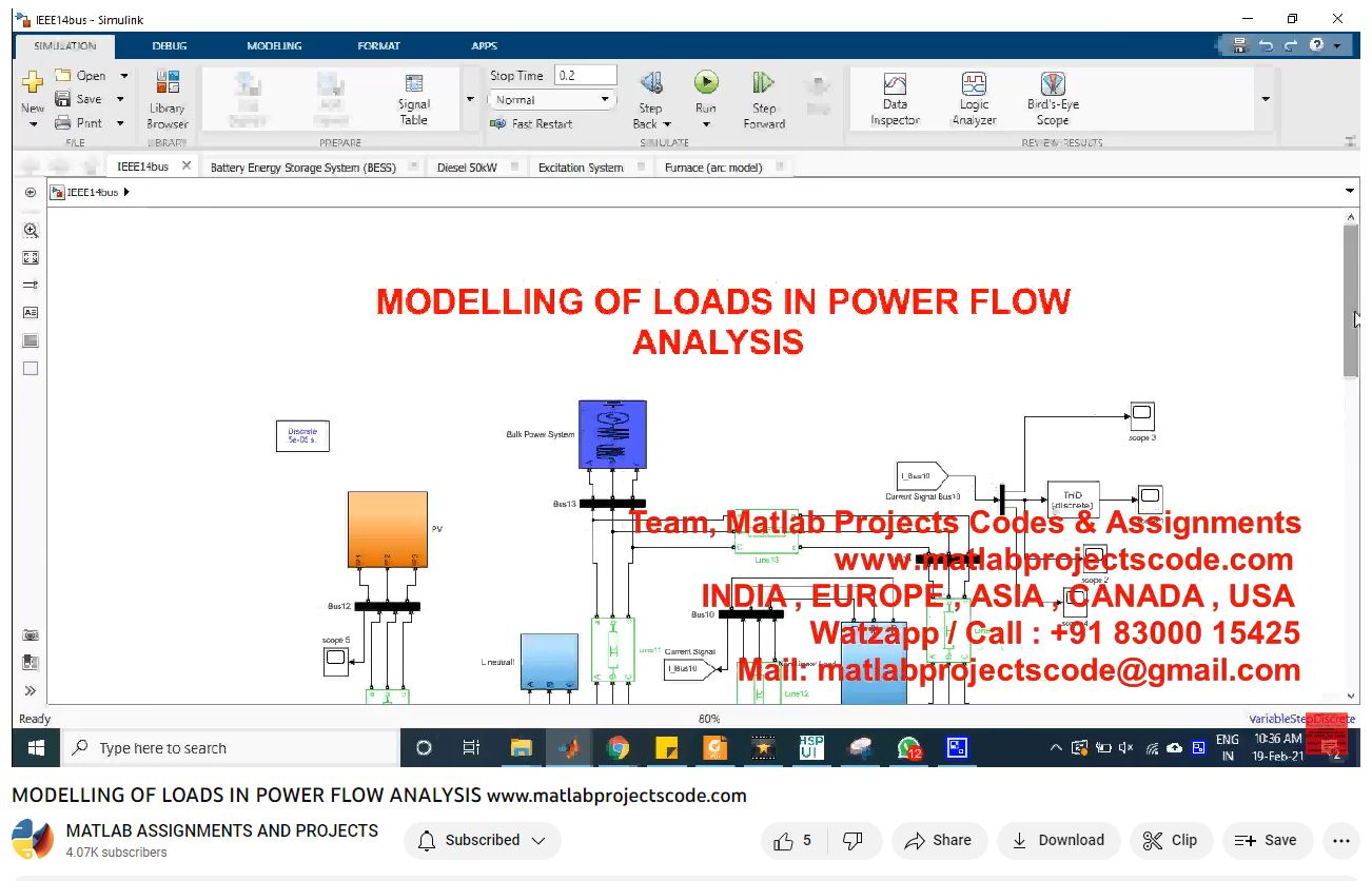 Modelling Of Loads In Powerflow Analysis-Matlab Simulink-Electrical Assignments-Projects-Phd Research project thumbnail image