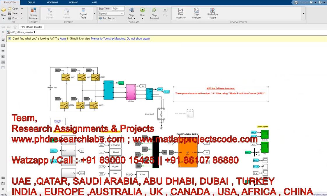 Mpc For 3 Phase Inverter _ Three-Phase Inverter With Output Lc Filter Using Model Predictive Control project thumbnail image