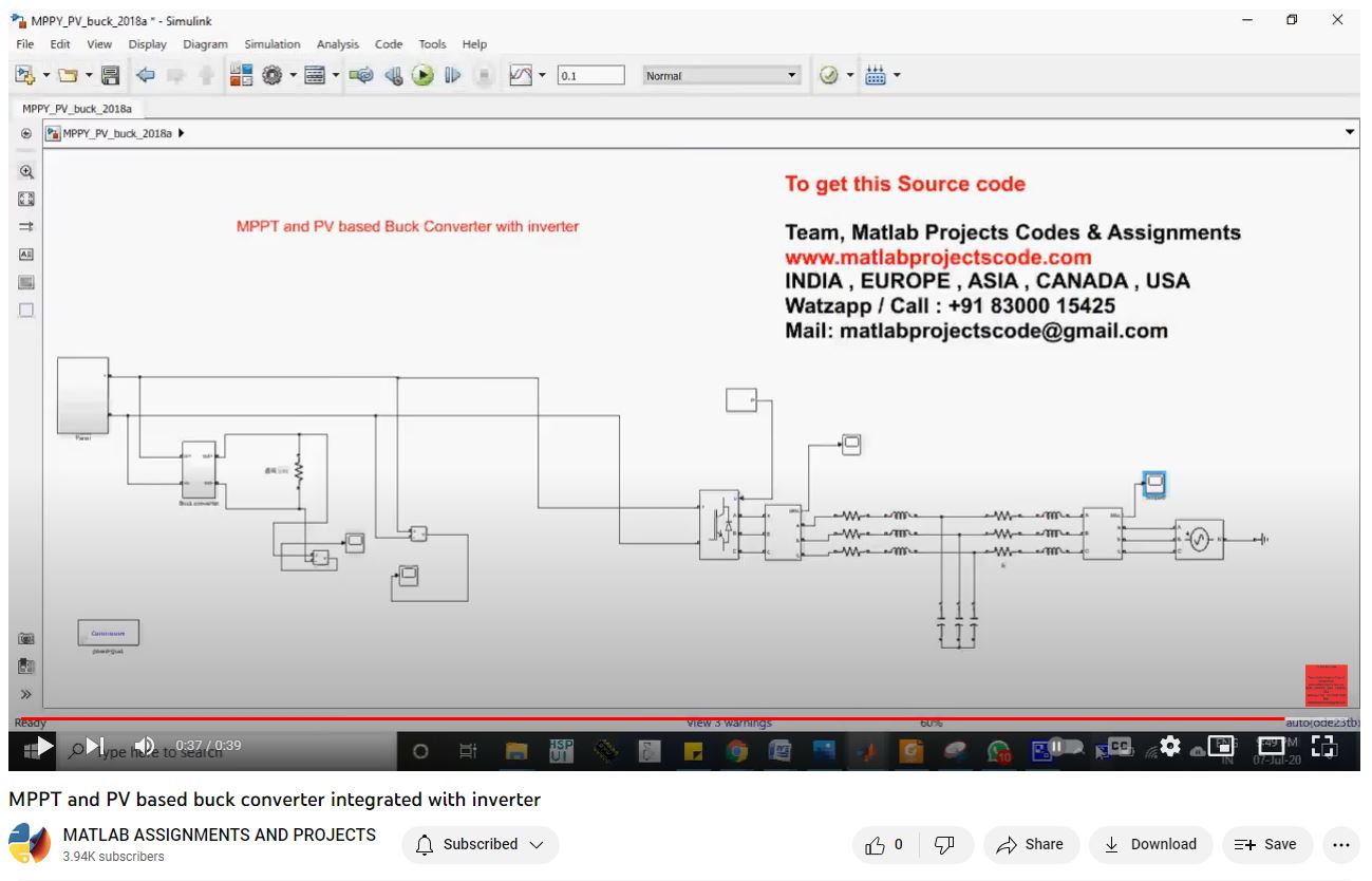 Mppt And Pv Based Buck Converter Integrated With Inverter project thumbnail image