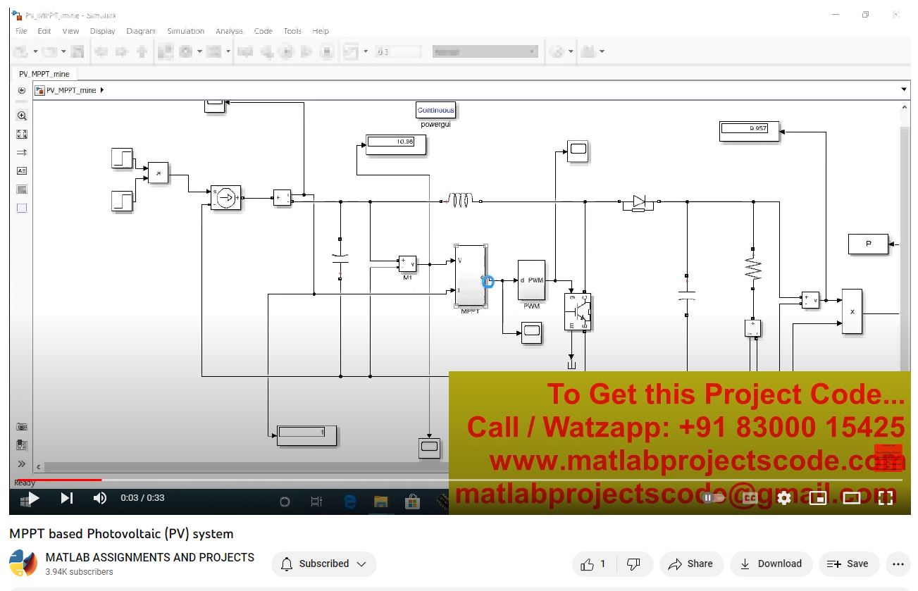 Mppt Based Photovoltaic Pv System project thumbnail image