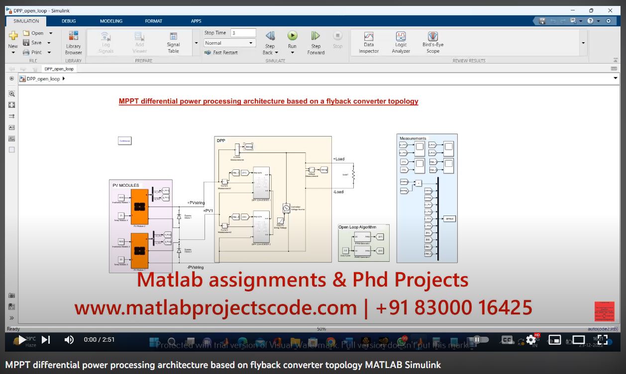Mppt Differential Power Processing Architecture Based On Flyback Converter Topology Matlab Simulink project thumbnail image