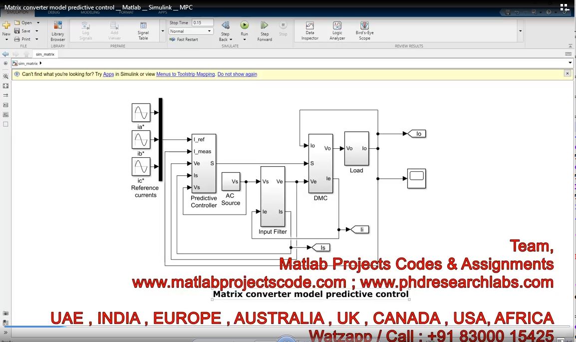 Matrix Converter Model Predictive Control - Matlab - Simulink - Mpc project thumbnail image
