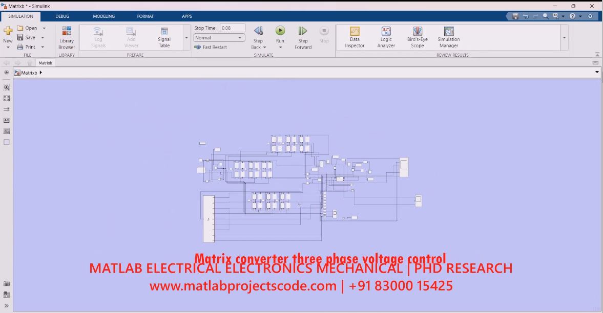 Matrix Converter Three Phase Voltage Control project thumbnail image