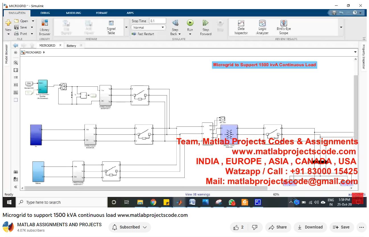 Microgrid To Support 1500 Kva Continuous Load-Matlab Simulink-Electrical Assignments-Projects-Phd Research project thumbnail image