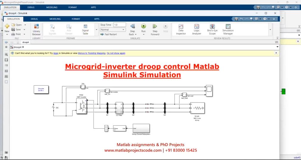 Microgrid-Inverter Droop Control Matlab Simulink Simulation project thumbnail image