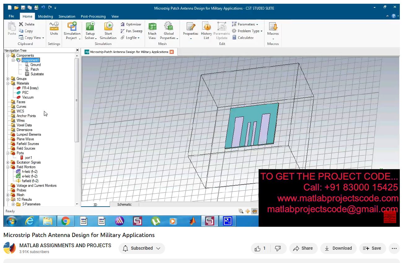 Microstrip Patch Antenna Design For Military Applications project thumbnail image