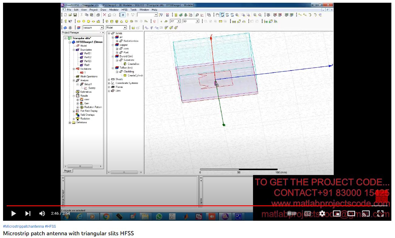 Microstrip Patch Antenna with Triangular Slits project thumbnail image