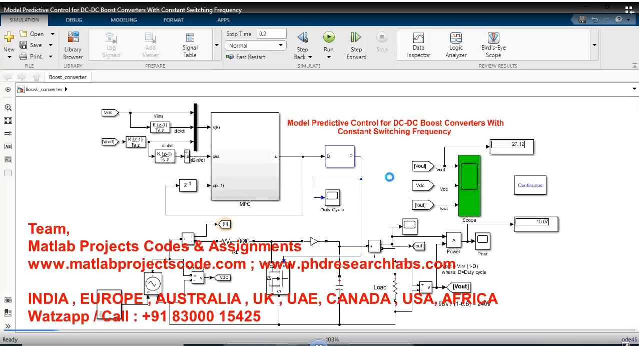 Model Predictive Control For Dc-Dc Boost Converters With Constant Switching Frequency project thumbnail image