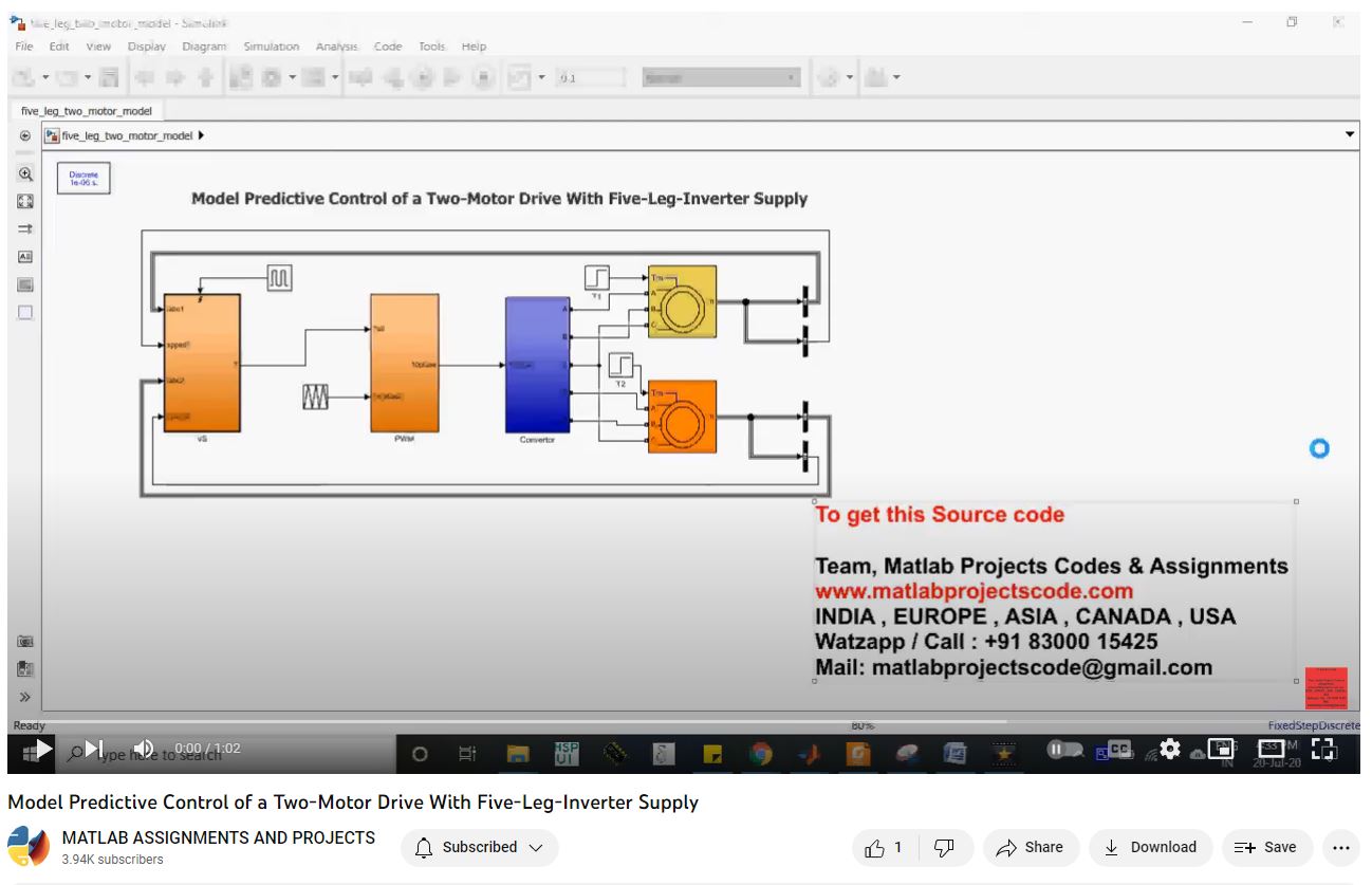 Model Predictive Control Of A Two-Motor Drive With Five-Leg-Inverter Supply project thumbnail image