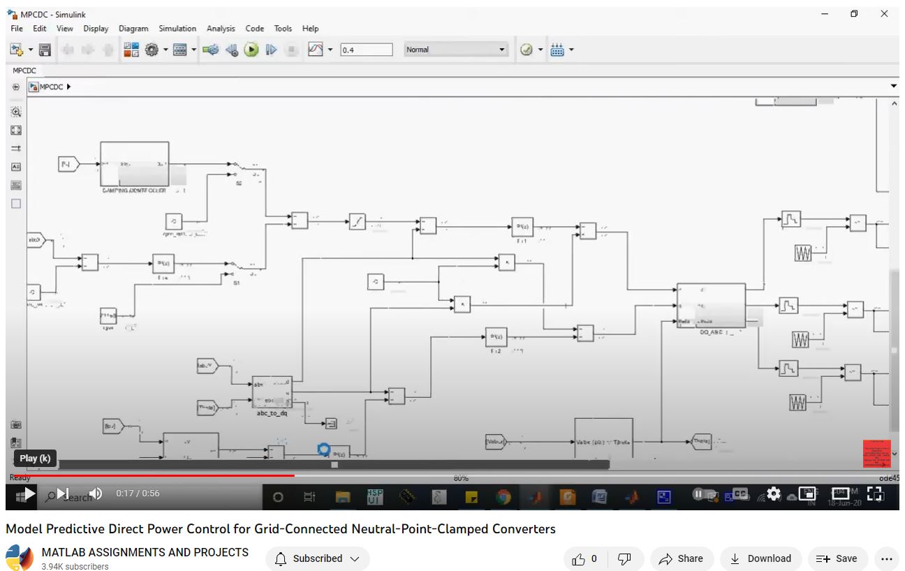 Model Predictive Direct Power Control For Grid-Connected Neutral-Point-Clamped Converters 1 project simulation thumbnail for Renewable Energy Engineering