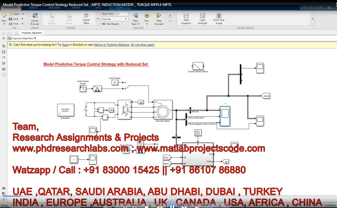 Model Predictive Torque Control Strategy Reduced Set _ Mptc Induction Motor _ Torque Ripple Mptc project thumbnail image