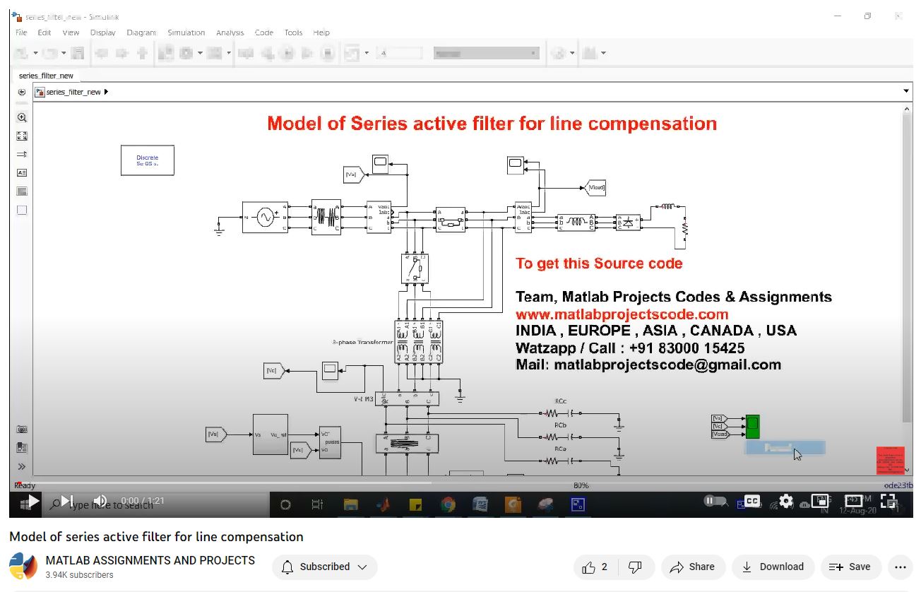 Model Of Series Active Filter For Line Compensation project thumbnail image