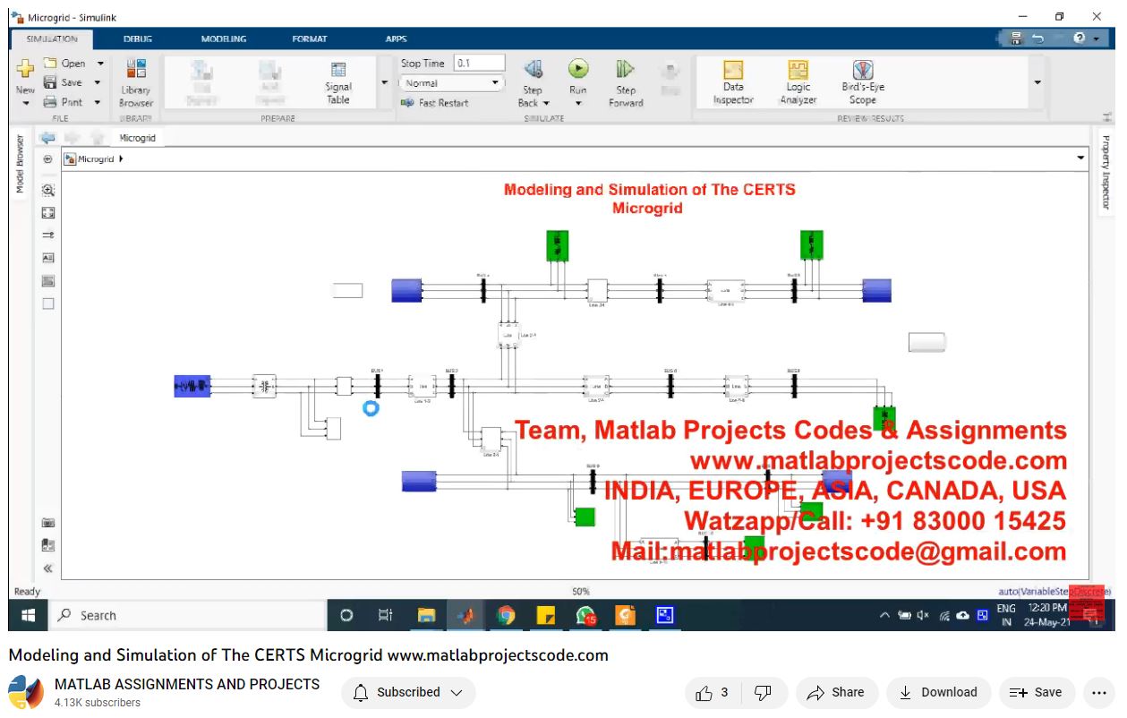 Modeling And Simulation Of The Certs Microgrid project thumbnail image