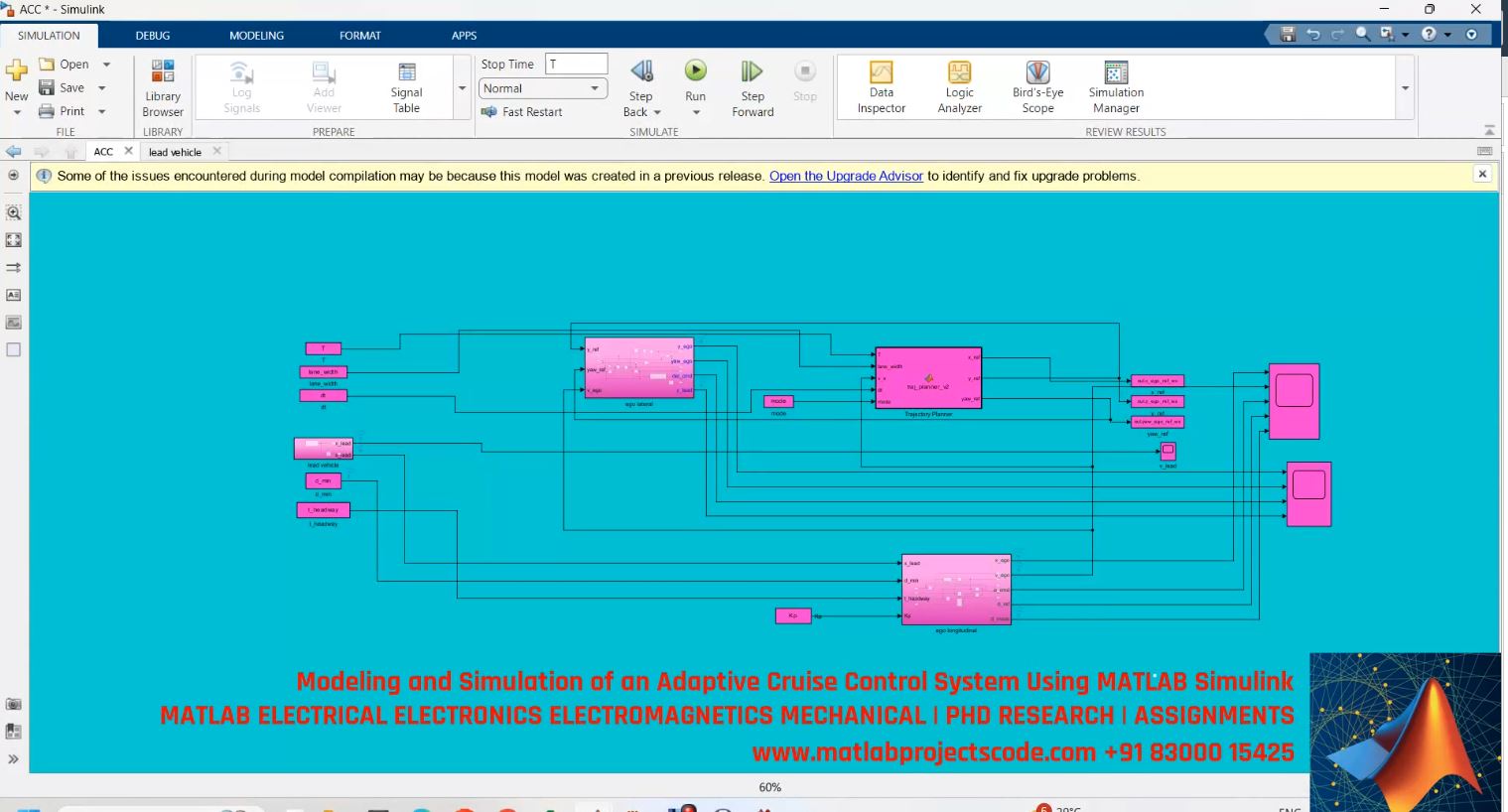 Modeling And Simulation Of An Adaptive Cruise Control System Using Matlab Simulink project thumbnail image