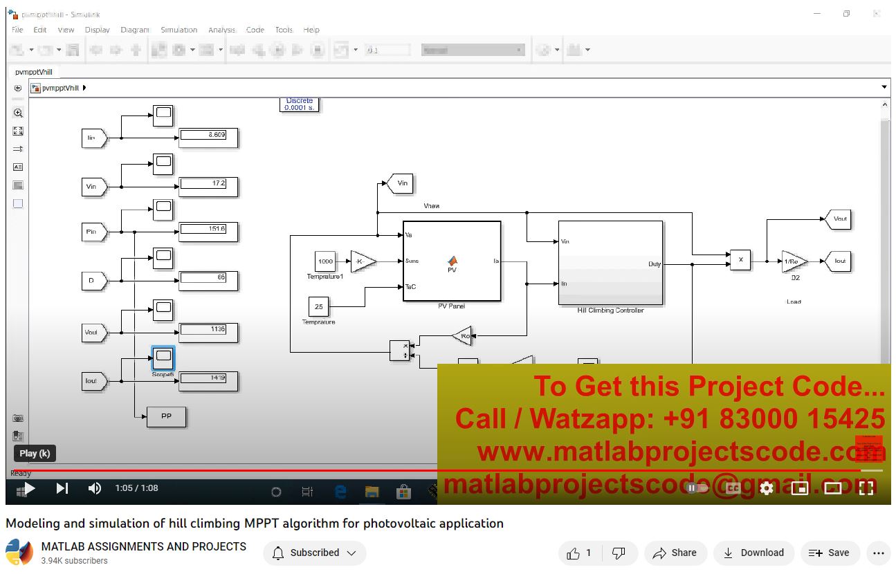 Modeling And Simulation Of Hill Climbing Mppt Algorithm For Photovoltaic Application project thumbnail image