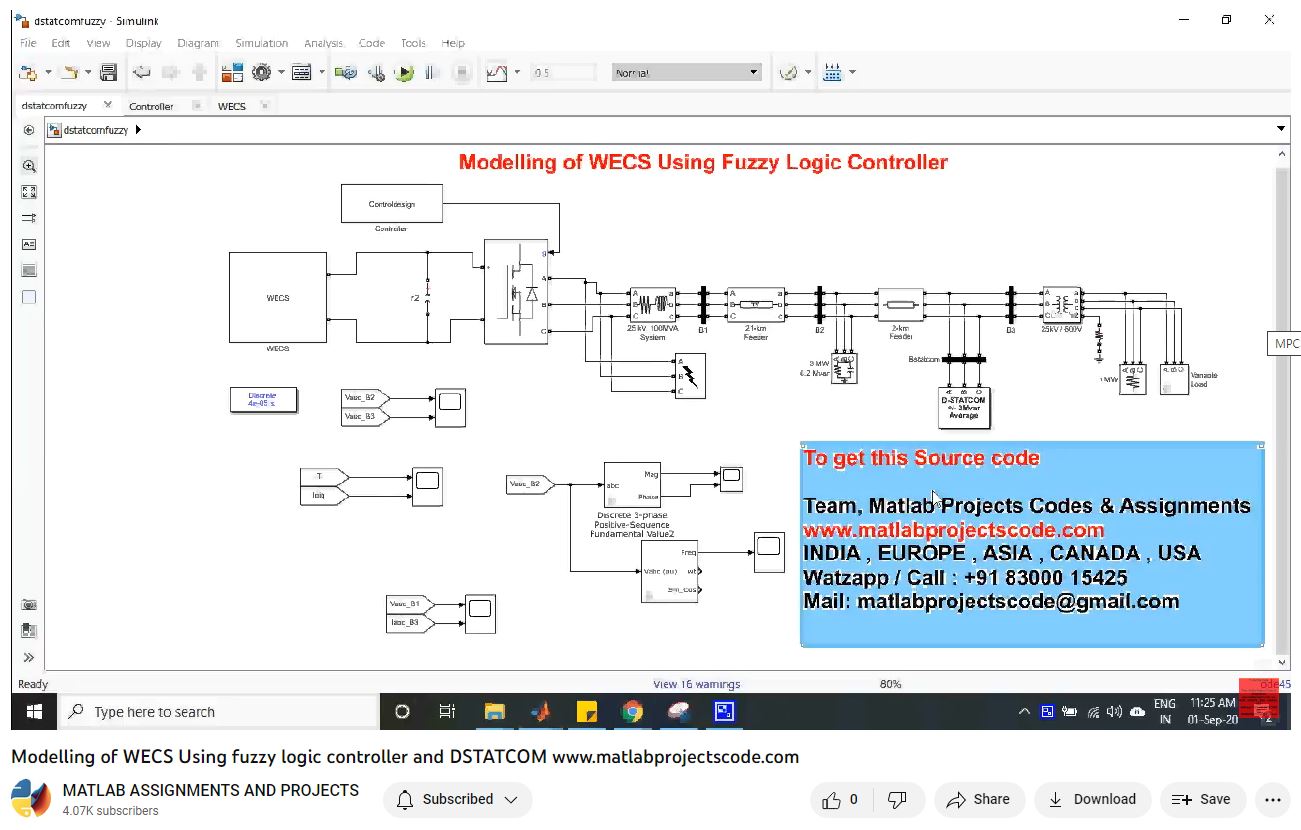 Modelling Of Wecs Using Fuzzy Logic Controller And Dstatcom-Matlab Simulink-Electrical Assignments-Projects-Phd Research project thumbnail image