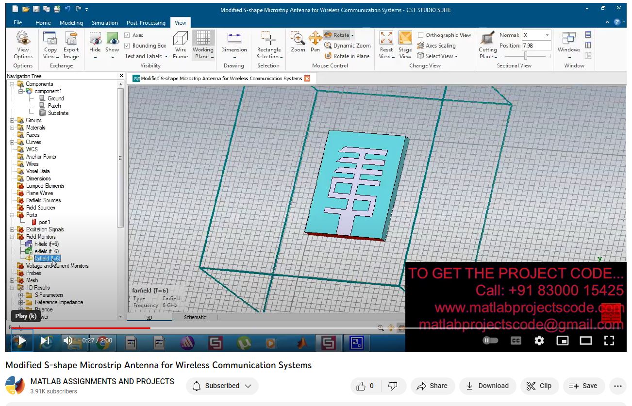 Modified S-Shape Microstrip Antenna For Wireless Communication Systems project thumbnail image