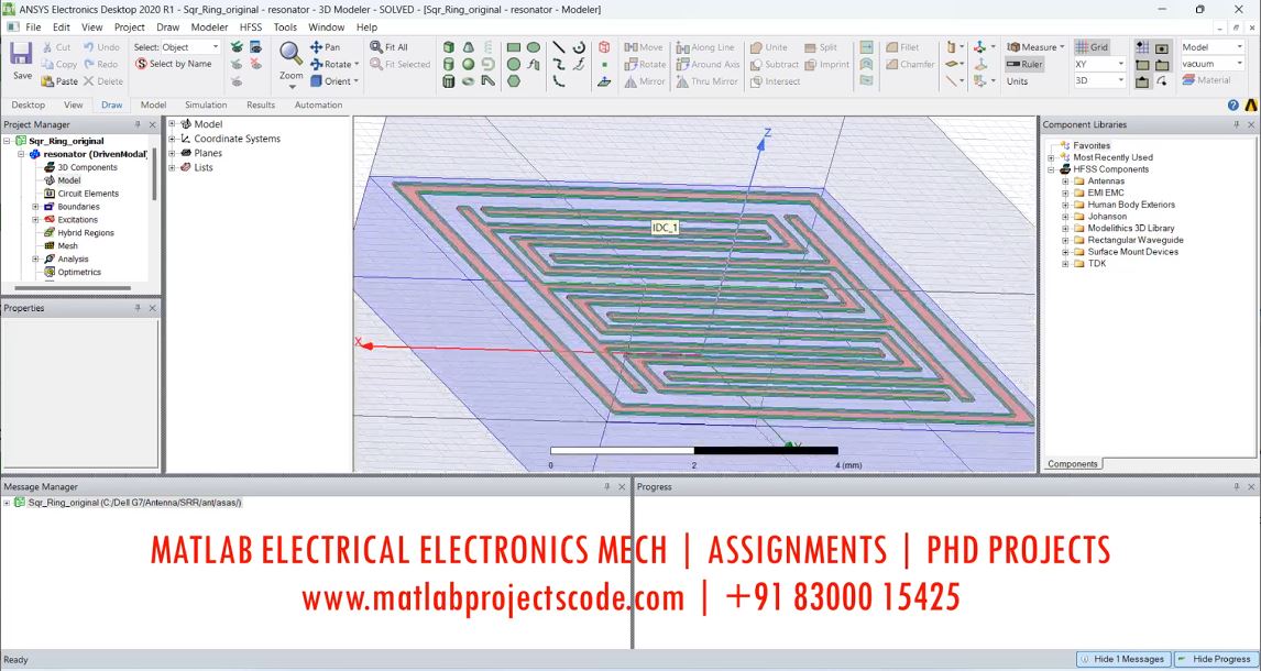 Multiband Negative Permittivity Metamaterial Square Ring Resonator Srr - Hfss Antenna Design project thumbnail image