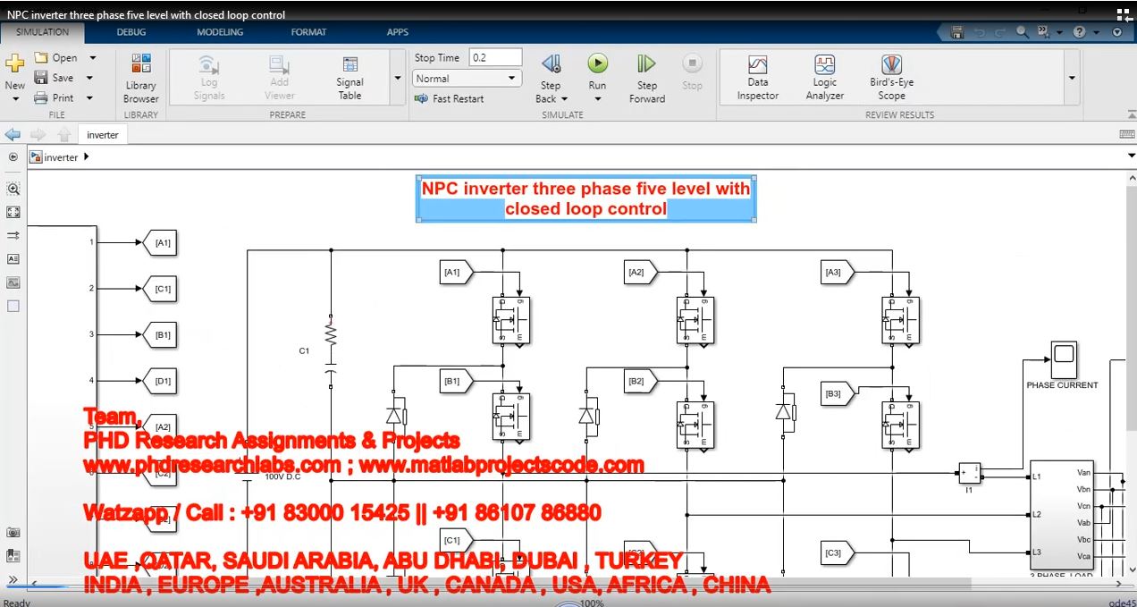 Npc Inverter Three Phase Five Level With Closed Loop Control project thumbnail image