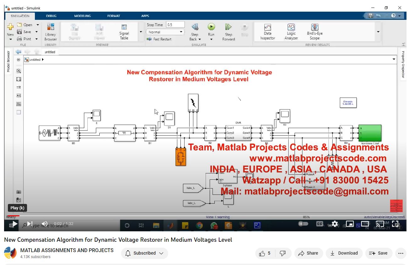 New Compensation Algorithm For Dynamic Voltage Restorer In Medium Voltages Level project thumbnail image