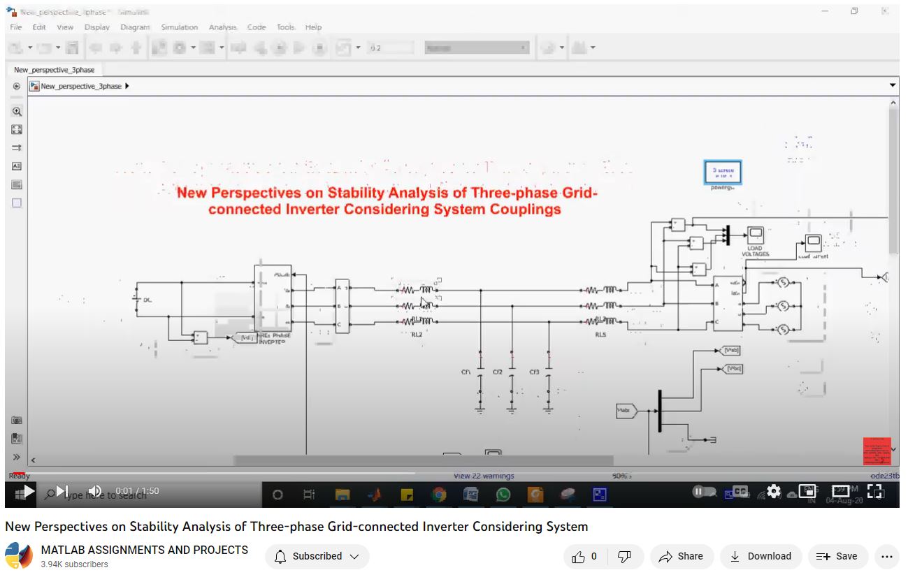 New Perspectives On Stability Analysis Of Three-Phase Grid-Connected Inverter Considering System project thumbnail image