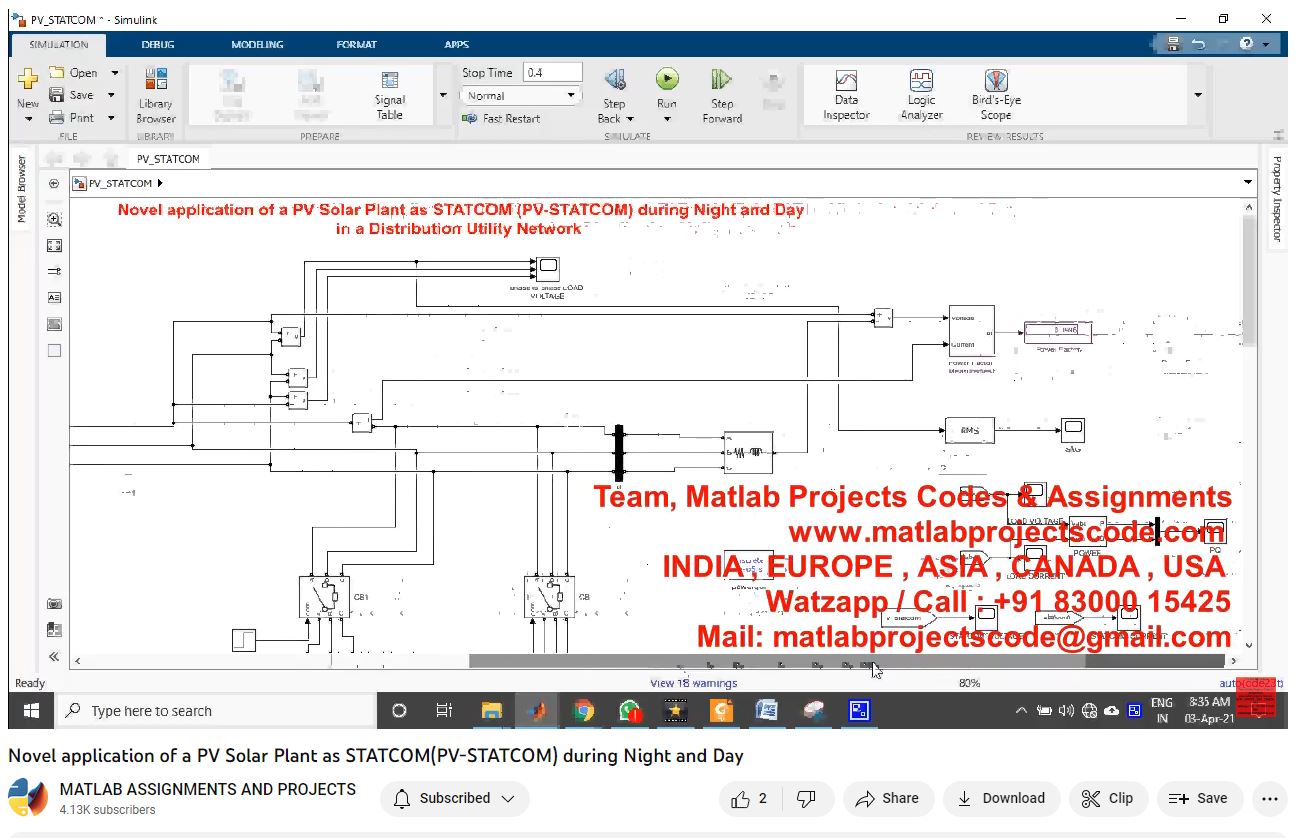 Novel Application Of A Pv Solar Plant As Statcom Pv-Statcom During Night And Day project thumbnail image