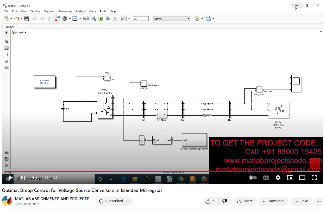 Optimal Droop Control For Voltage Source Converters In Islanded Microgrids project thumbnail image