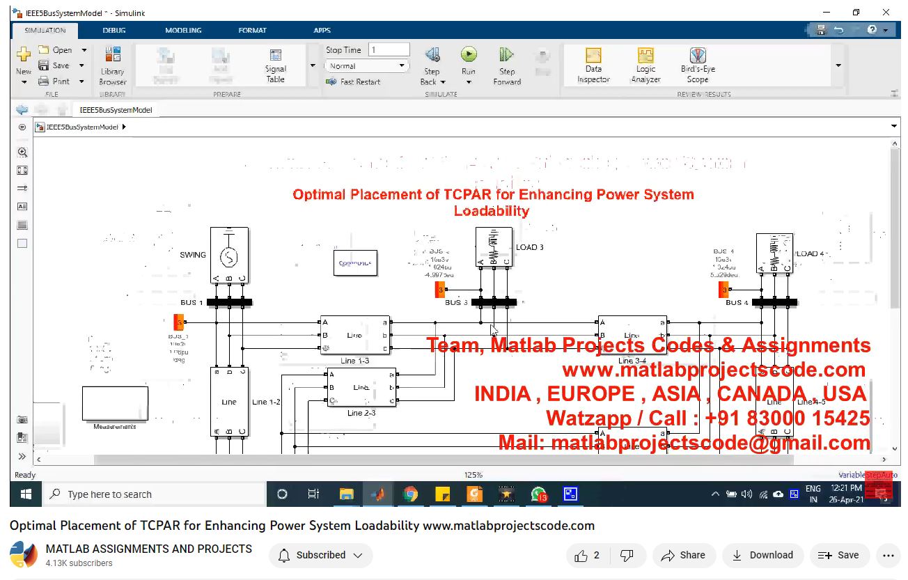 Optimal Placement Of Tcpar For Enhancing Power System Loadability project thumbnail image
