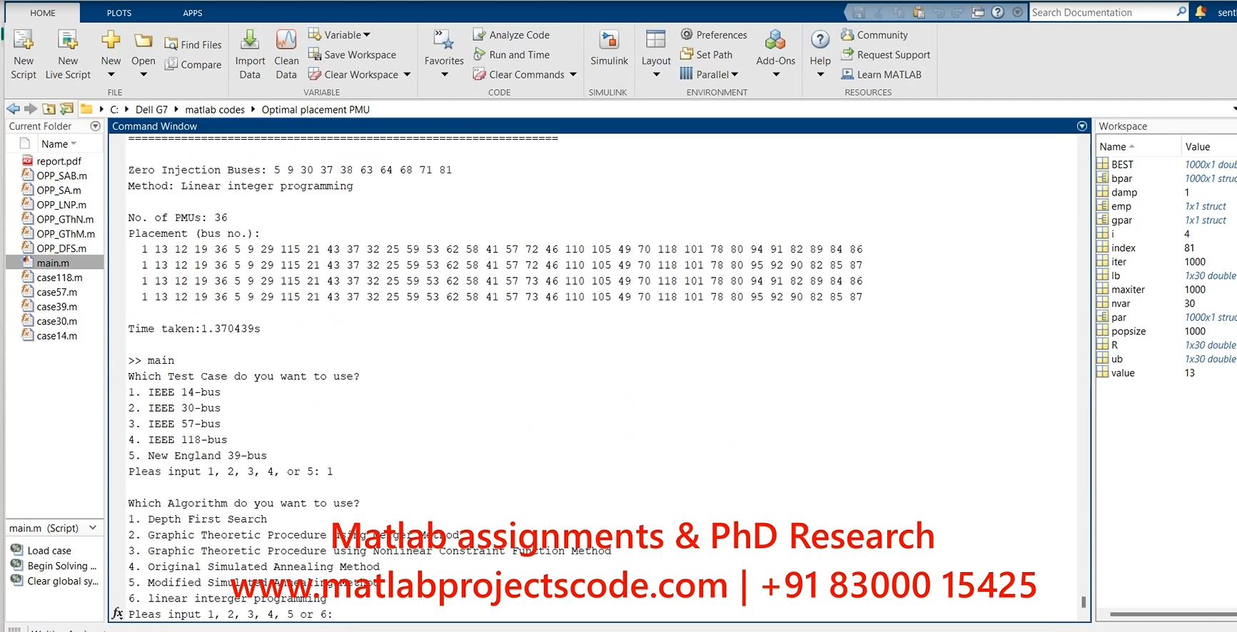 Optimal Placement Of Pmu Matlab Phd Research project thumbnail image