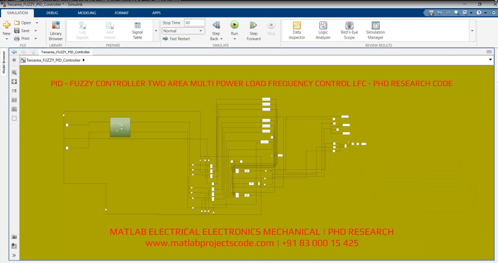 Pid - Fuzzy Controller Two Area Multi Power Load Frequency Control Lfc - Phd Research Code project thumbnail image