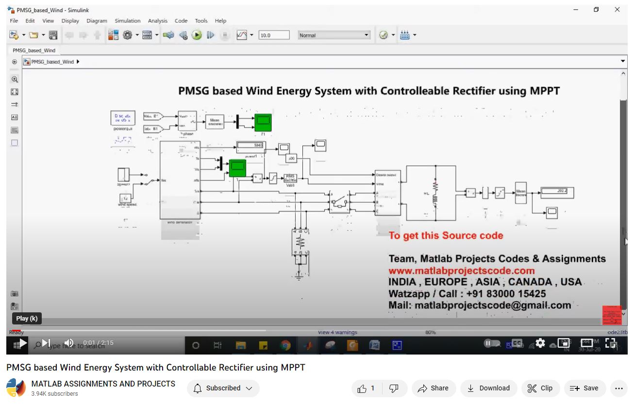 Pmsg Based Wind Energy System With Controllable Rectifier Using Mppt project thumbnail image