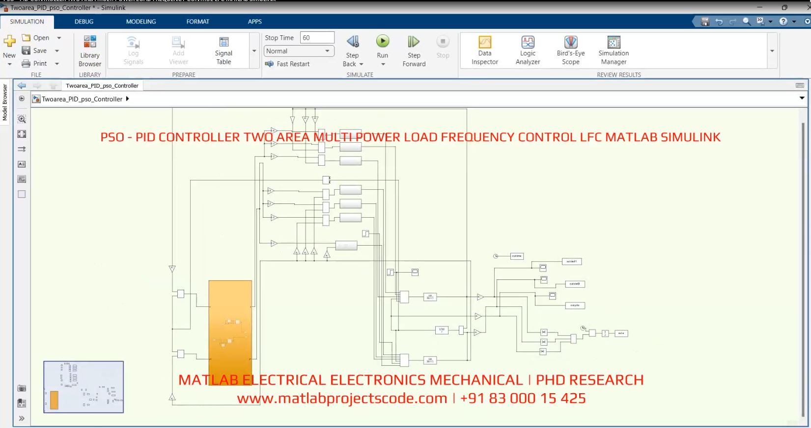 Pso - Pid Controller Two Area Multi Power Load Frequency Control Lfc Matlab Simulink project thumbnail image