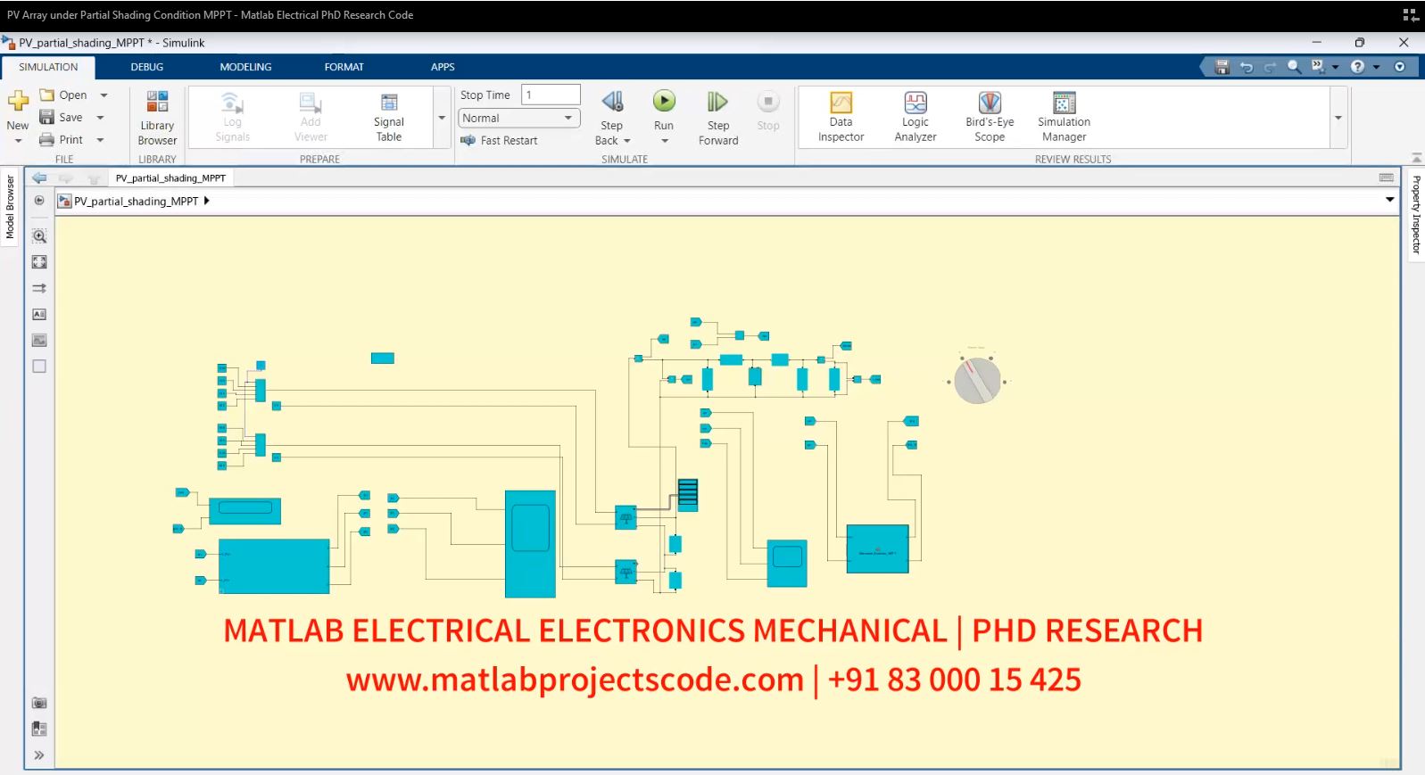 Pv Array Under Partial Shading Condition Mppt - Matlab Electrical Phd Research Code project thumbnail image
