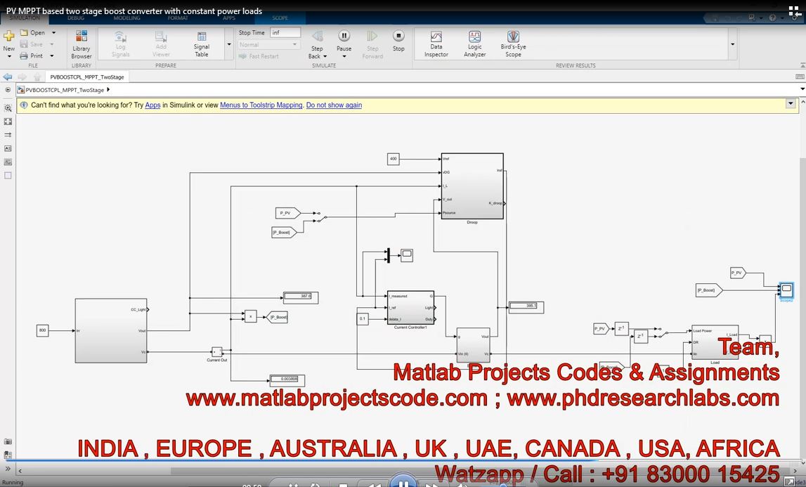 Pv Mppt Based Two Stage Boost Converter With Constant Power Loads project thumbnail image