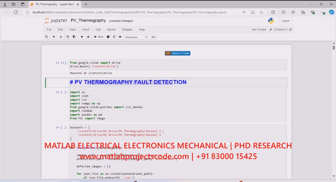 Pv Thermography Fault Detection In Solar Panels project thumbnail image