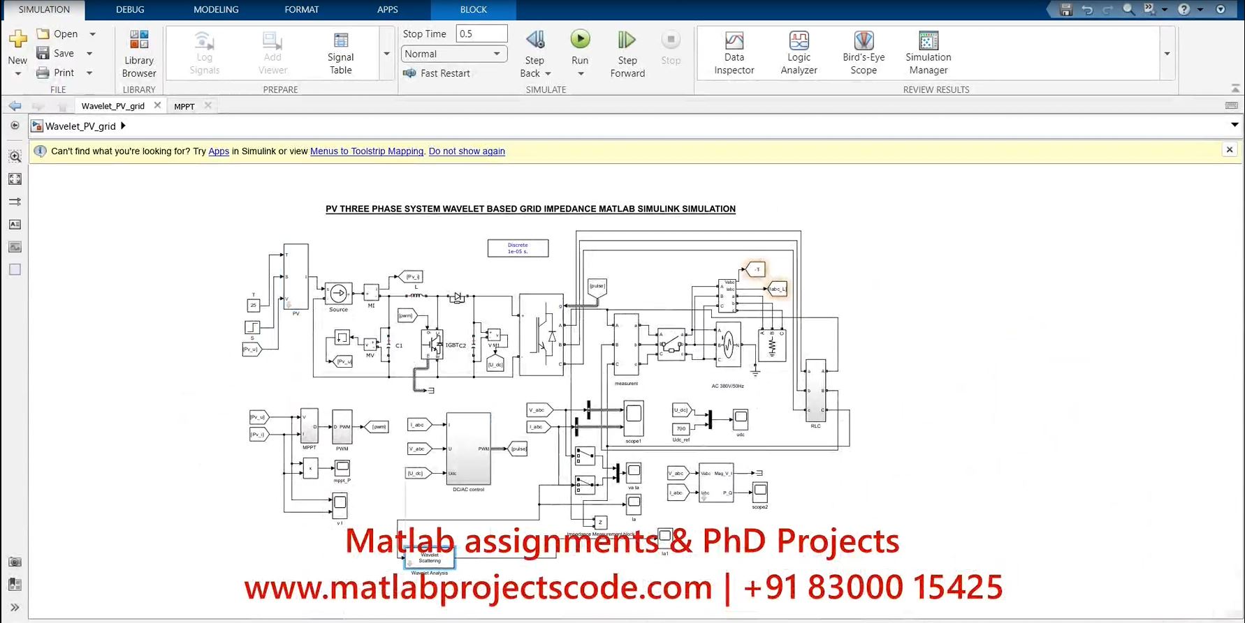 Pv Three Phase System Wavelet Based Grid Impedance Matlab Simulink Simulation project thumbnail image