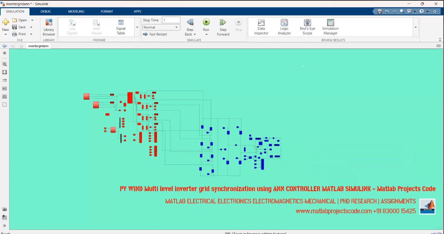 Pv Wind Multi Level Inverter Grid Synchronization Using Ann Controller Matlab Simulink - Matlab Projects Code project thumbnail image