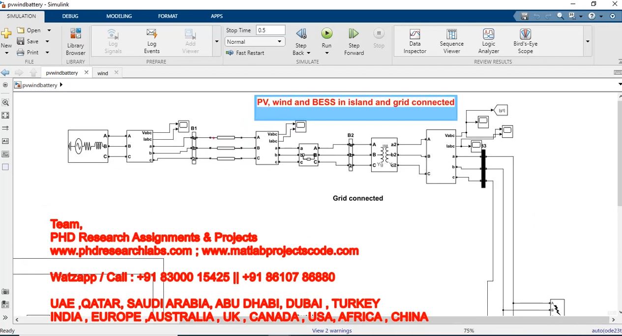 Pv Wind And Bess In Island And Grid Connected project thumbnail image