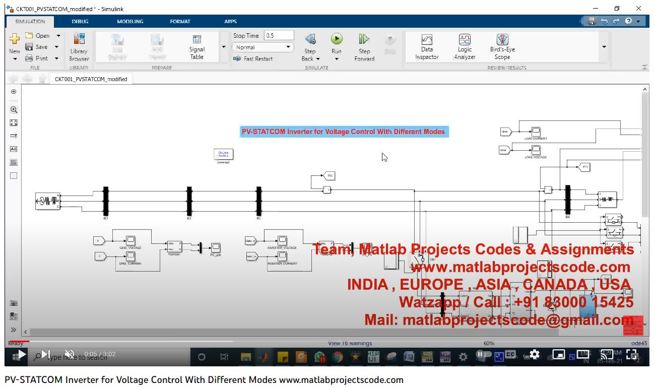Pv-Statcom Inverter For Voltage Control With Different Modes project thumbnail image