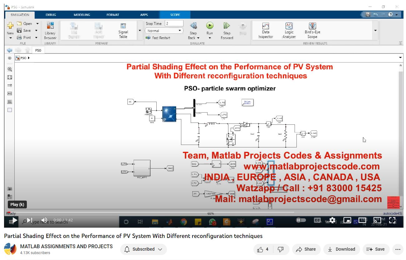 Partial Shading Effect On The Performance Of Pv System With Different Reconfiguration Techniques project simulation thumbnail for Renewable Energy Engineering