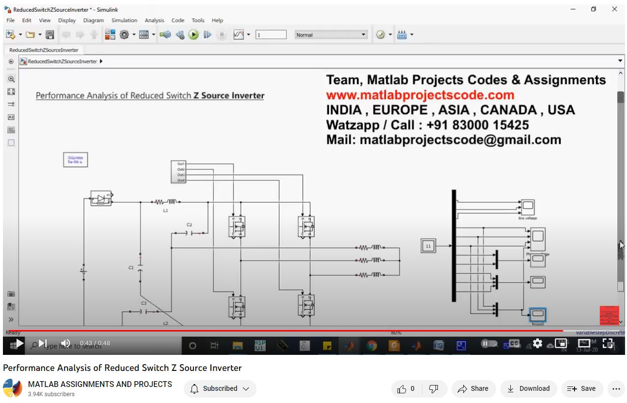 Performance Analysis Of Reduced Switch Z Source Inverter project thumbnail image