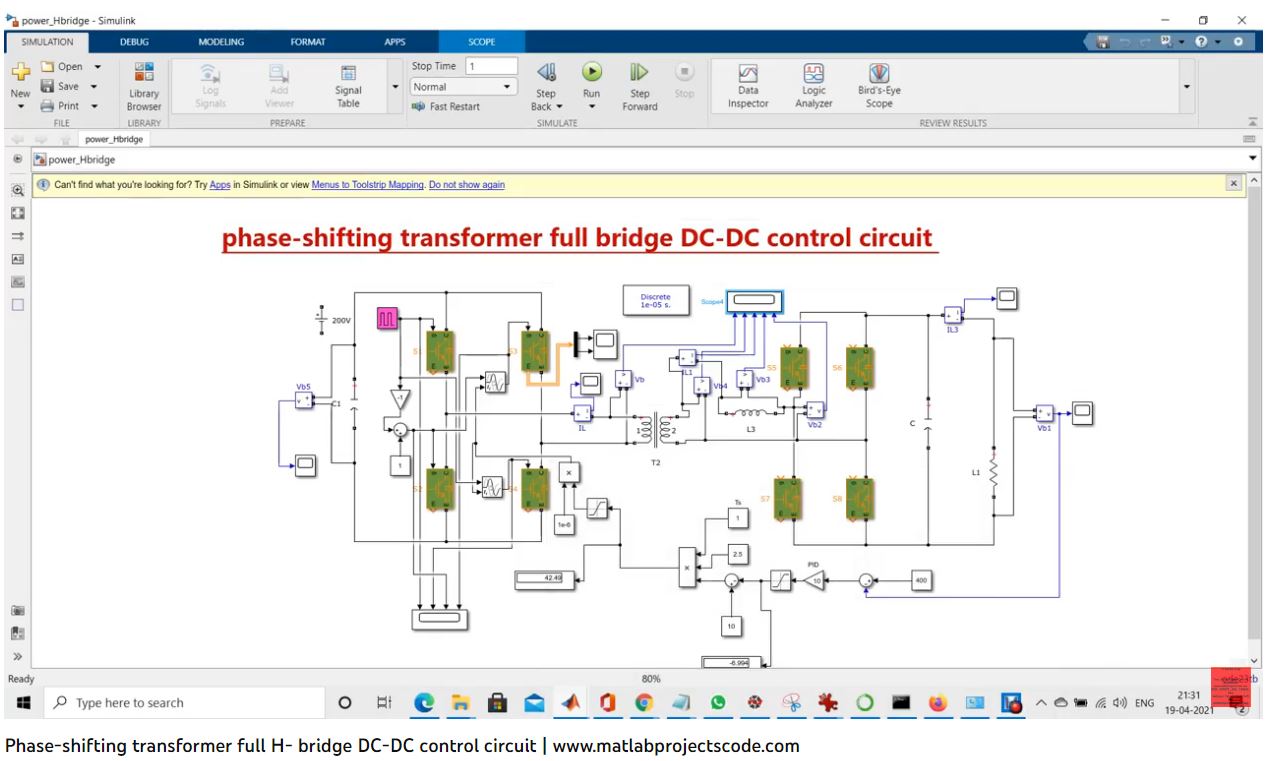 Phase-Shifting Transformer Full H- Bridge Dc-Dc Control Circuit project thumbnail image